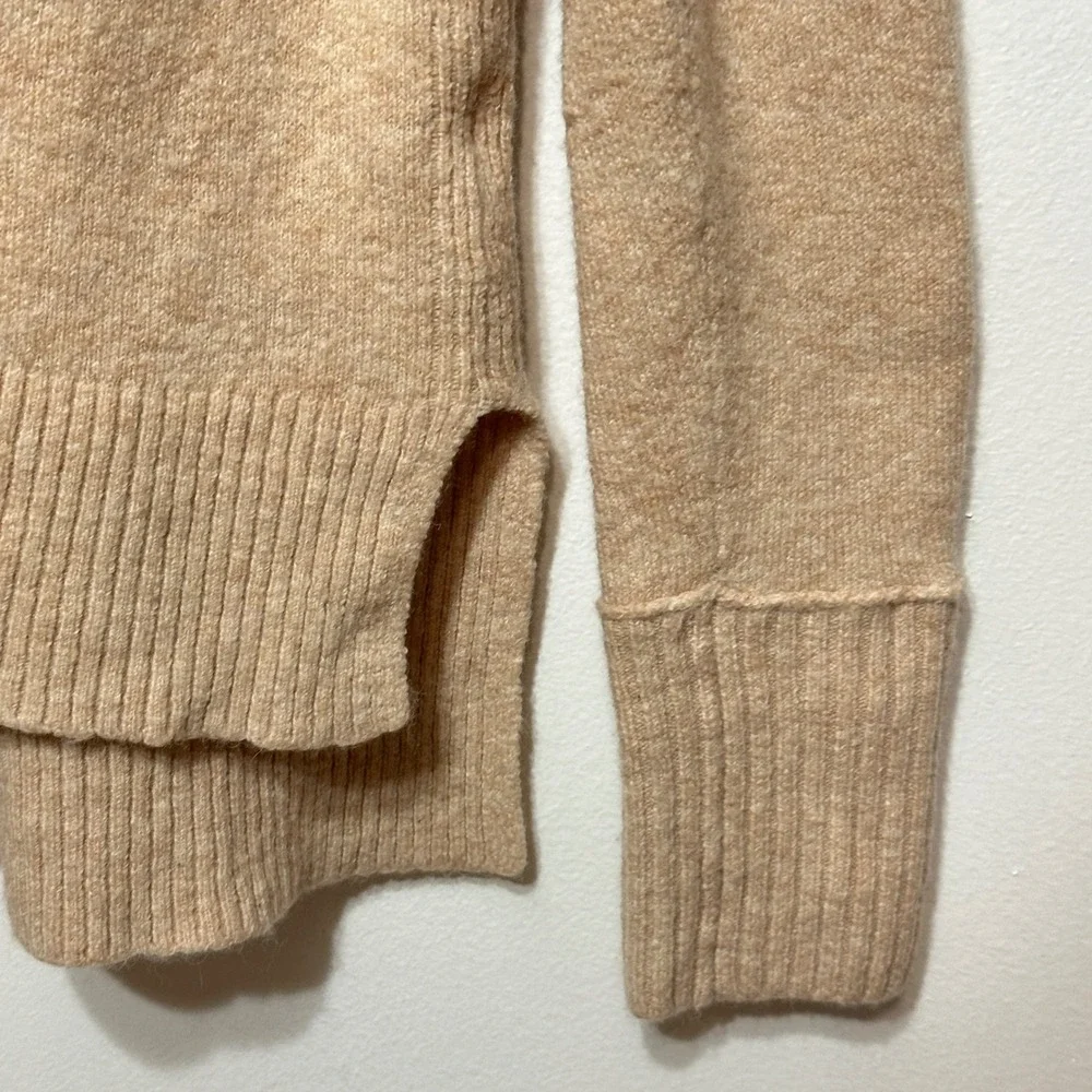 J. Crew Womens Raglan V-Neck‎ Sweater Small High Low Hem Long Sleeve Knit Cozy